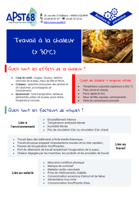 Travail à la chaleur