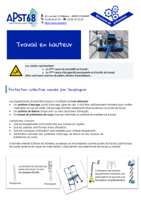 Travail en hauteur