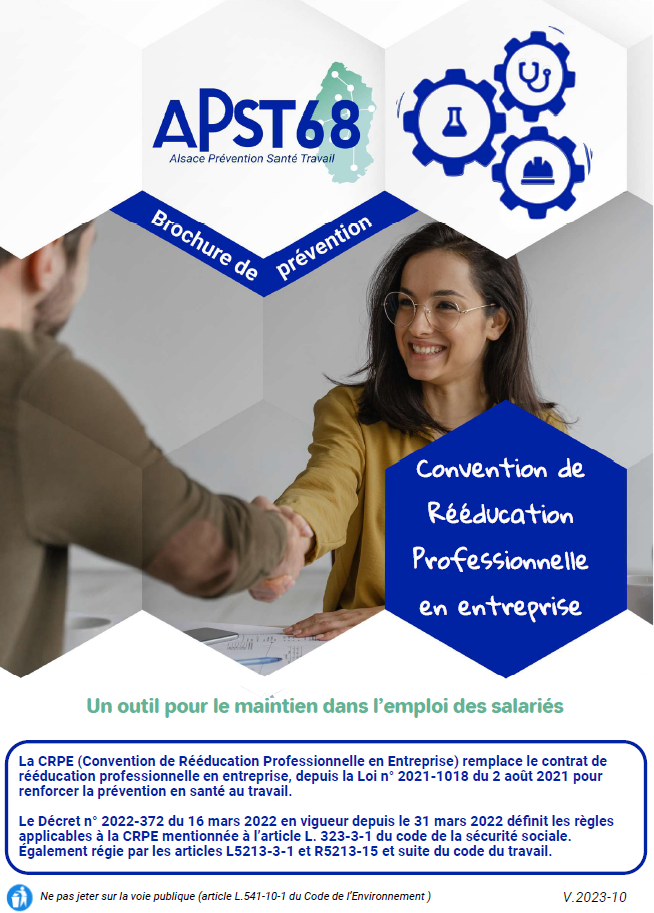 Convention de rééducation professionnelle en entreprise